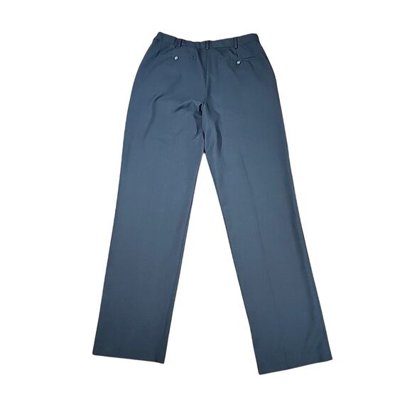 Van Heusen 36x36 Dress Pants Men's Grey Polyester Flat Front Straight Leg Preppy - Picture 6 of 10